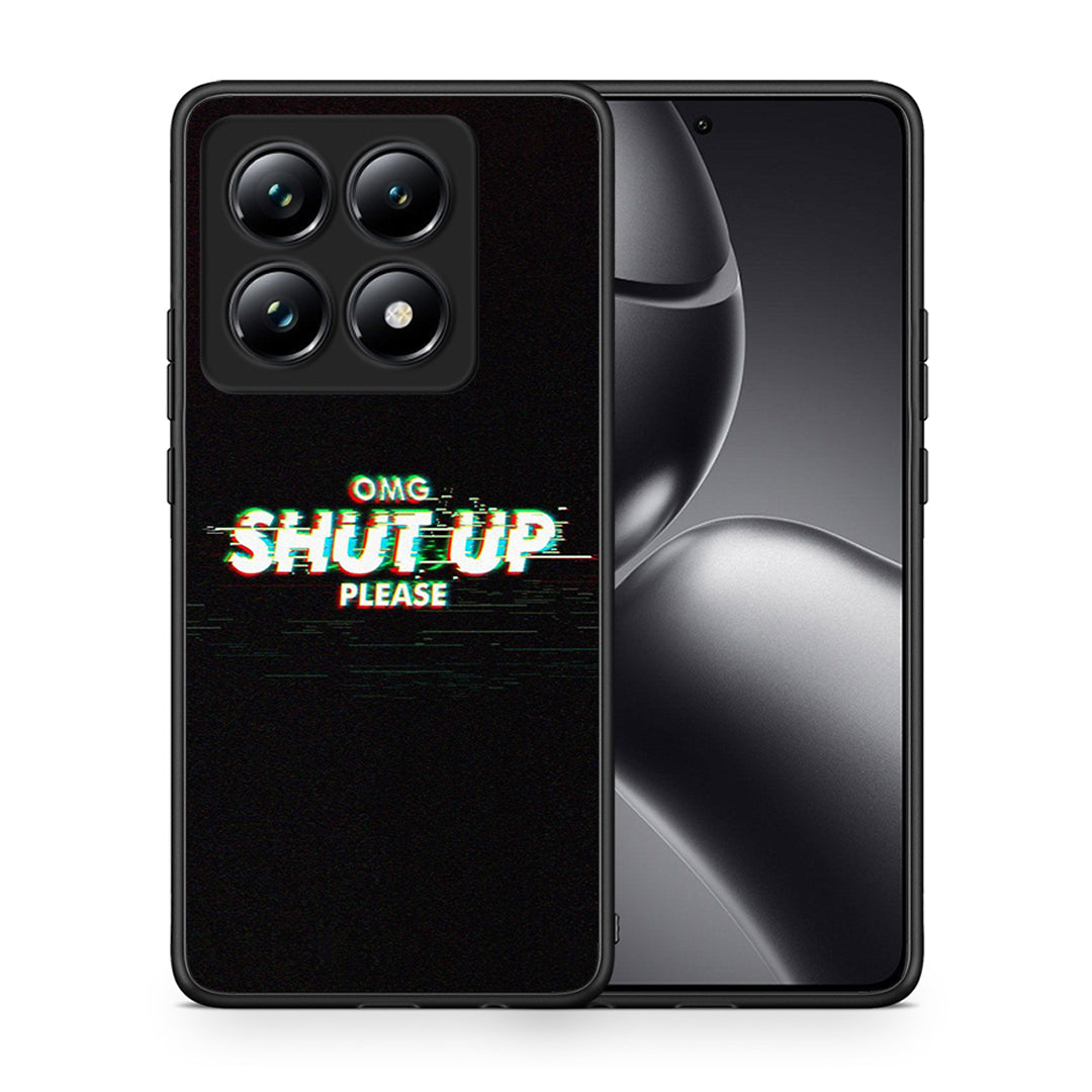 Θήκη Xiaomi 14T Pro OMG ShutUp από τη Smartfits με σχέδιο στο πίσω μέρος και μαύρο περίβλημα | Xiaomi 14T Pro OMG ShutUp case with colorful back and black bezels