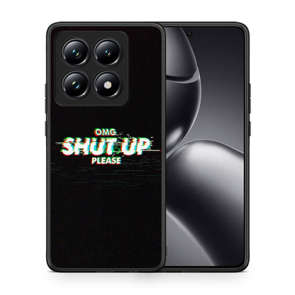 Θήκη Xiaomi 14T Pro OMG ShutUp από τη Smartfits με σχέδιο στο πίσω μέρος και μαύρο περίβλημα | Xiaomi 14T Pro OMG ShutUp case with colorful back and black bezels