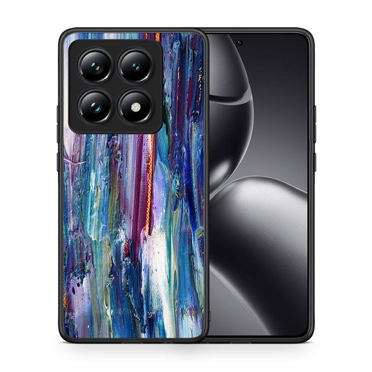 Θήκη Xiaomi 14T Pro Winter Paint από τη Smartfits με σχέδιο στο πίσω μέρος και μαύρο περίβλημα | Xiaomi 14T Pro Winter Paint case with colorful back and black bezels