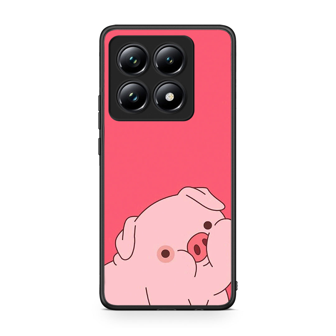 Xiaomi 14T Pro Pig Love 1 Θήκη Αγίου Βαλεντίνου από τη Smartfits με σχέδιο στο πίσω μέρος και μαύρο περίβλημα | Smartphone case with colorful back and black bezels by Smartfits