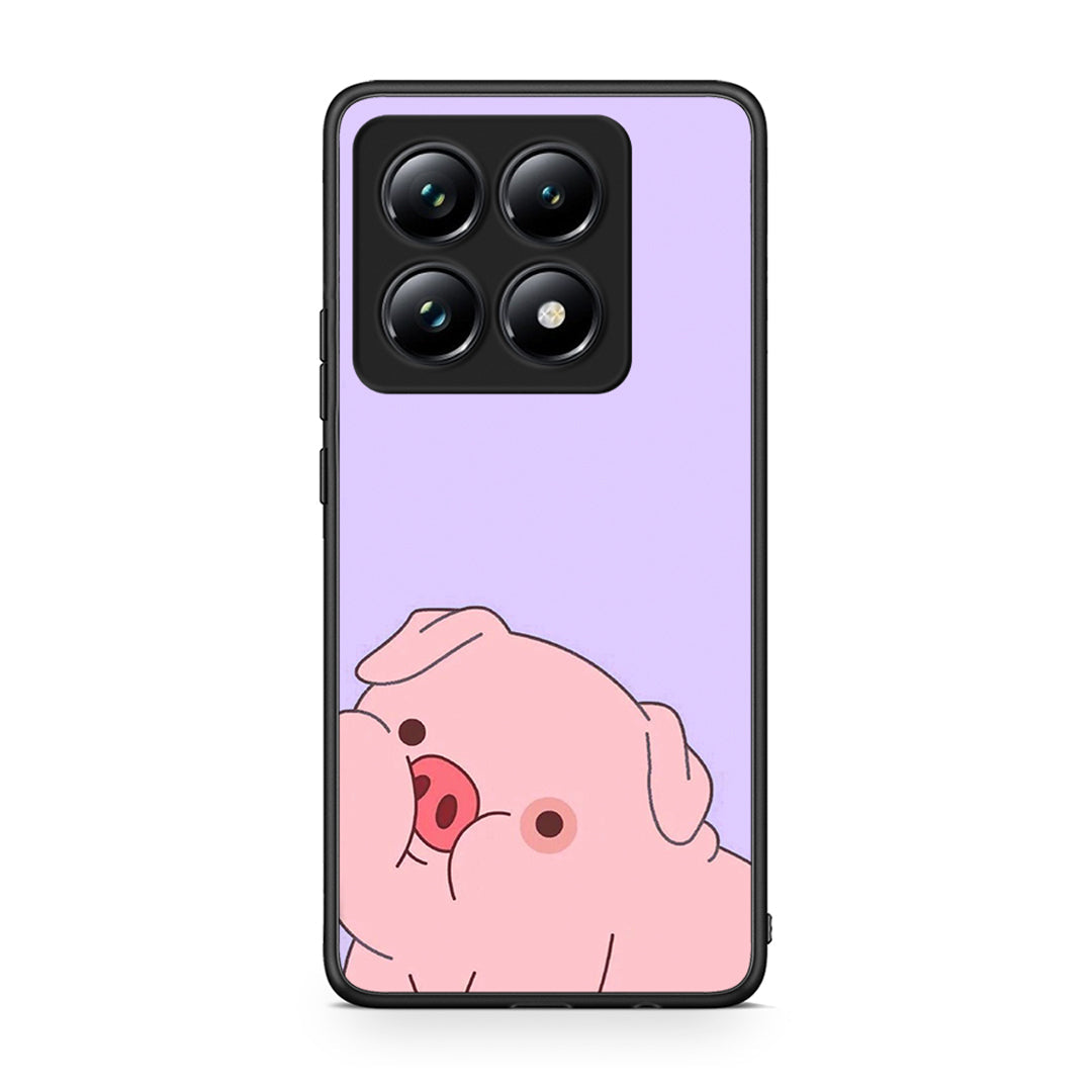 Xiaomi 14T Pro Pig Love 2 Θήκη Αγίου Βαλεντίνου από τη Smartfits με σχέδιο στο πίσω μέρος και μαύρο περίβλημα | Smartphone case with colorful back and black bezels by Smartfits