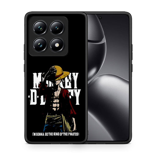 Θήκη Xiaomi 14T Pro Pirate King από τη Smartfits με σχέδιο στο πίσω μέρος και μαύρο περίβλημα | Xiaomi 14T Pro Pirate King case with colorful back and black bezels