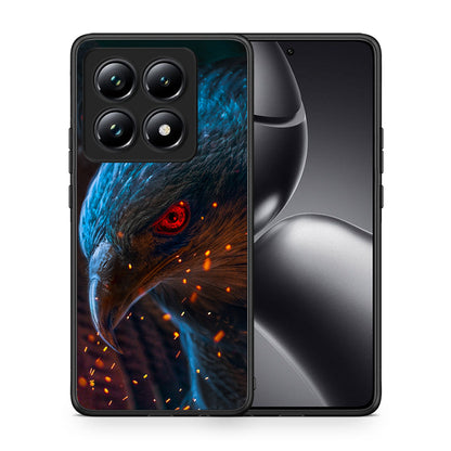 Θήκη Xiaomi 14T Pro Eagle PopArt από τη Smartfits με σχέδιο στο πίσω μέρος και μαύρο περίβλημα | Xiaomi 14T Pro Eagle PopArt case with colorful back and black bezels