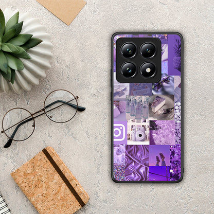 Purple Aesthetic Collage - Xiaomi 14T Pro θήκη