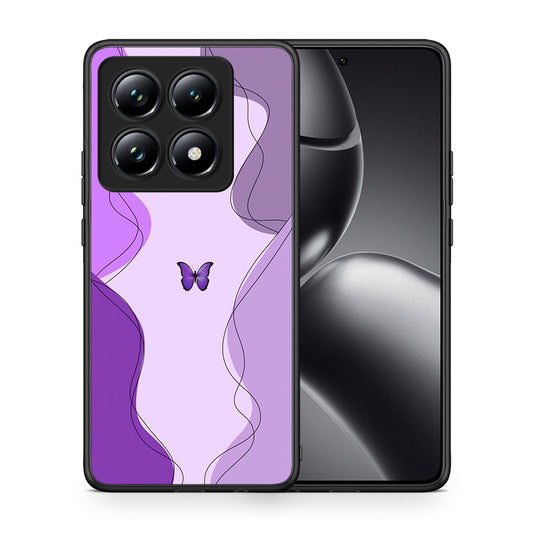 Purple Mariposa - Xiaomi 14T Pro θήκη