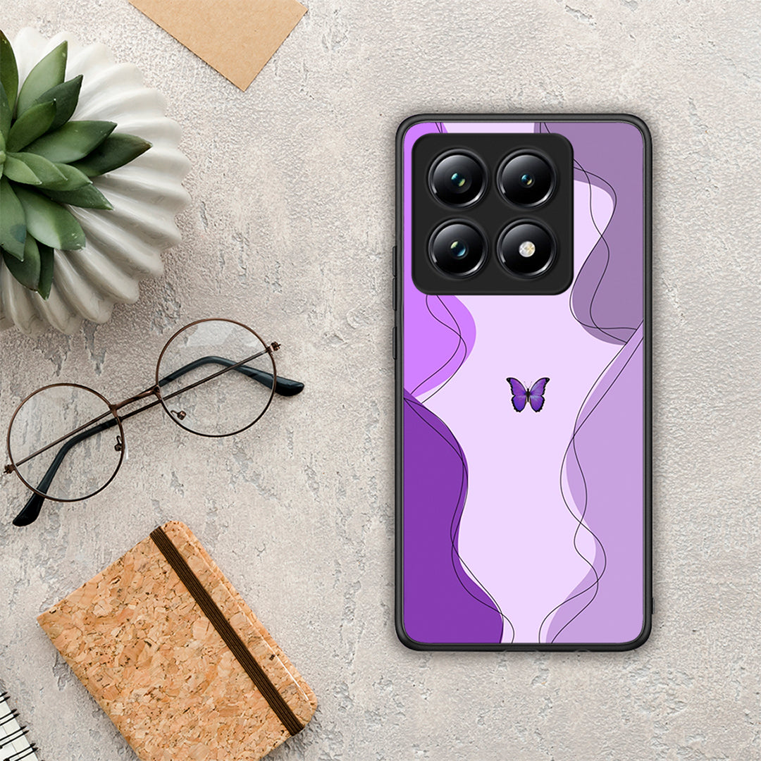 Purple Mariposa - Xiaomi 14T Pro θήκη
