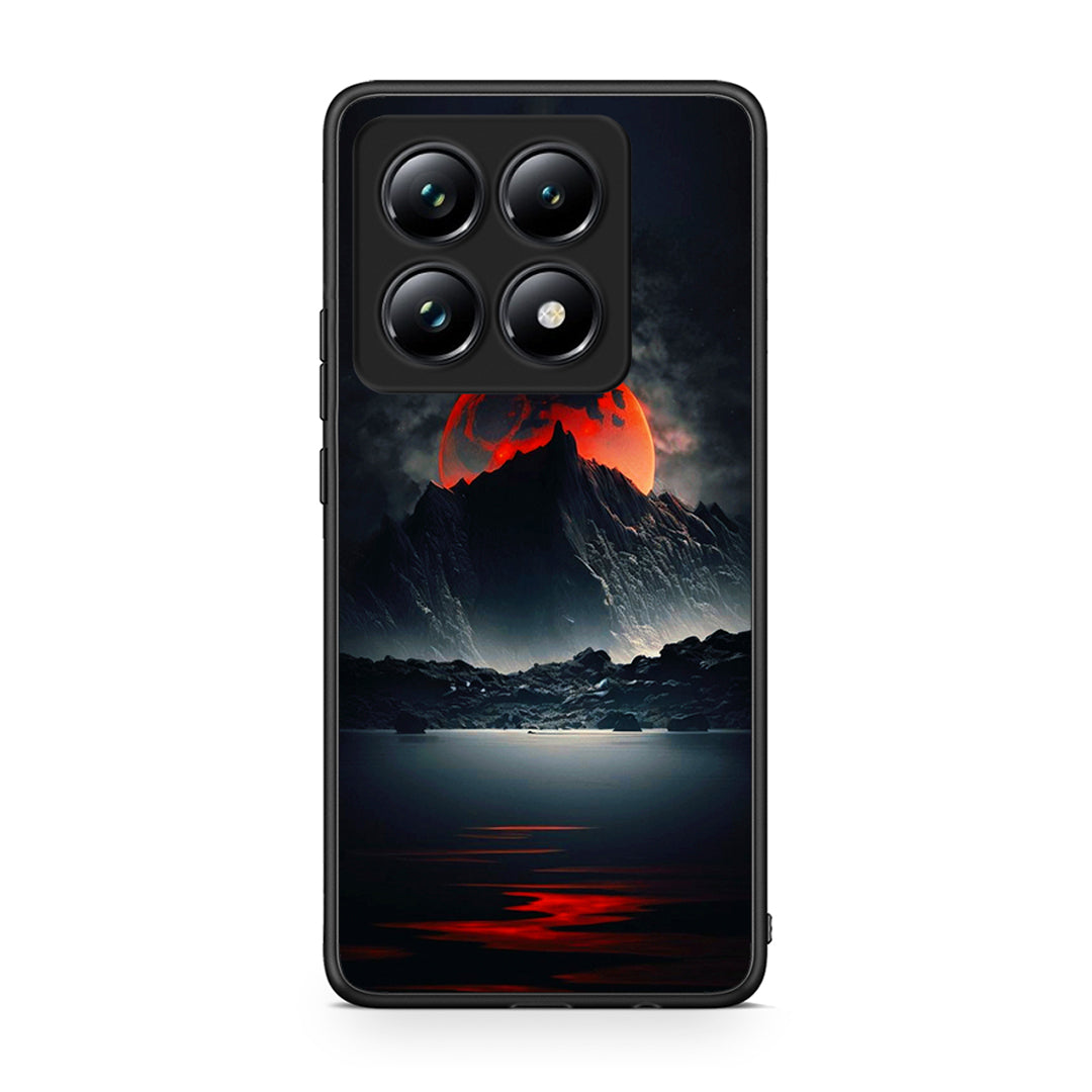 Xiaomi 14T Pro Red Full Moon θήκη από τη Smartfits με σχέδιο στο πίσω μέρος και μαύρο περίβλημα | Smartphone case with colorful back and black bezels by Smartfits