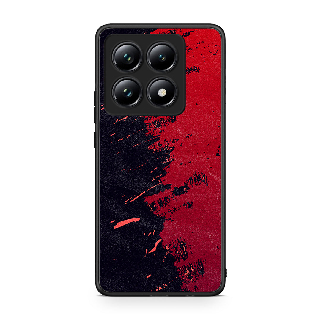 Xiaomi 14T Pro Red Paint Θήκη Αγίου Βαλεντίνου από τη Smartfits με σχέδιο στο πίσω μέρος και μαύρο περίβλημα | Smartphone case with colorful back and black bezels by Smartfits