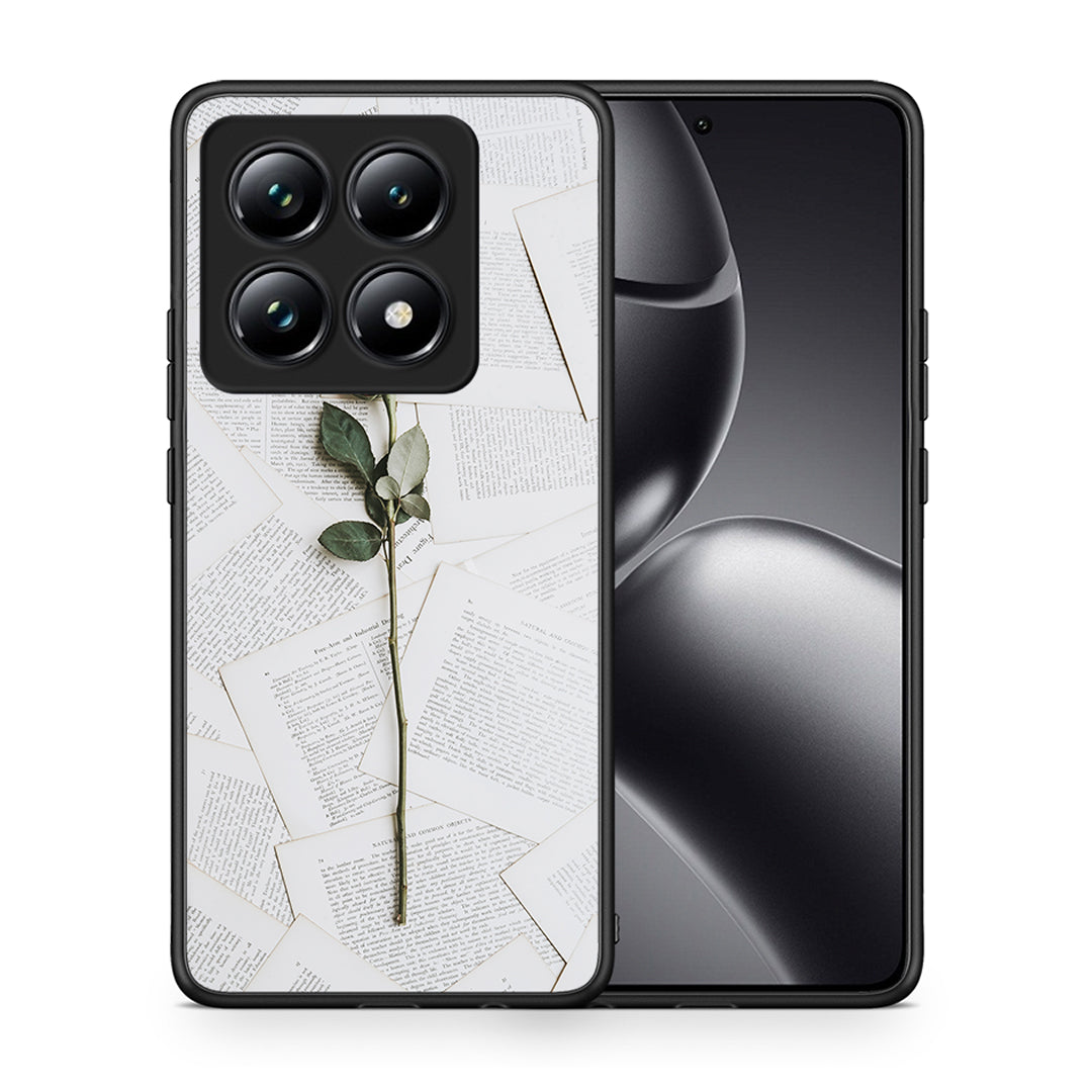 Θήκη Xiaomi 14T Pro Red Rose από τη Smartfits με σχέδιο στο πίσω μέρος και μαύρο περίβλημα | Xiaomi 14T Pro Red Rose case with colorful back and black bezels