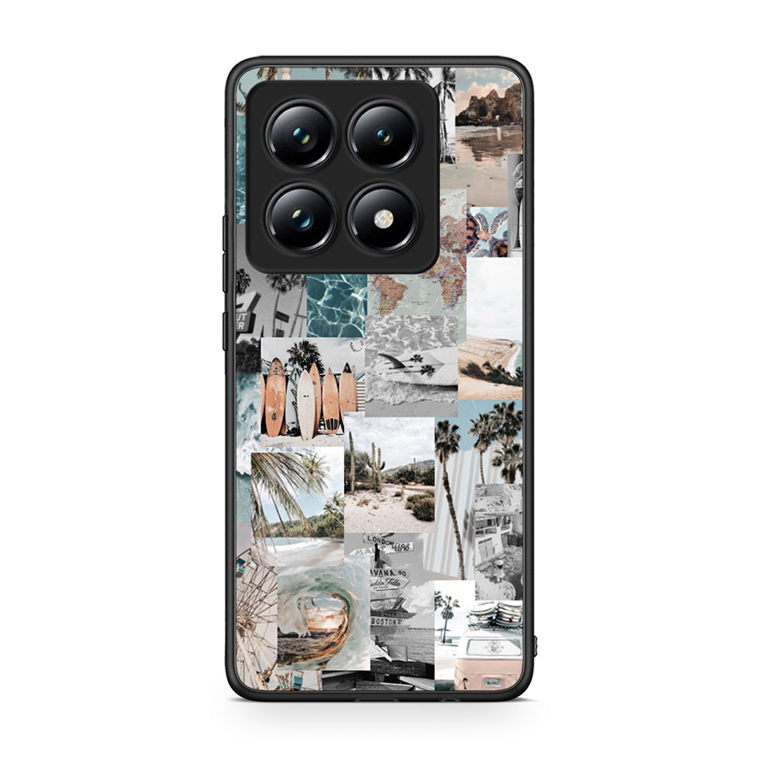 Xiaomi 14T Pro Retro Beach Life Θήκη από τη Smartfits με σχέδιο στο πίσω μέρος και μαύρο περίβλημα | Smartphone case with colorful back and black bezels by Smartfits