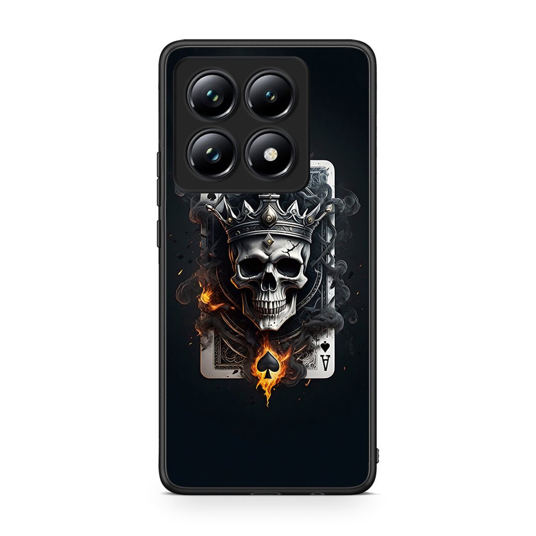 Xiaomi 14T Pro Skull King Ace θήκη από τη Smartfits με σχέδιο στο πίσω μέρος και μαύρο περίβλημα | Smartphone case with colorful back and black bezels by Smartfits