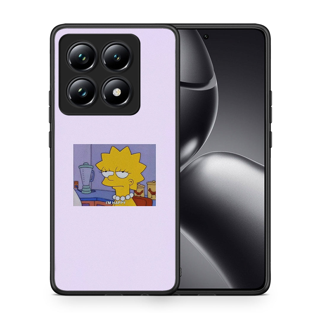 Θήκη Xiaomi 14T Pro So Happy από τη Smartfits με σχέδιο στο πίσω μέρος και μαύρο περίβλημα | Xiaomi 14T Pro So Happy case with colorful back and black bezels