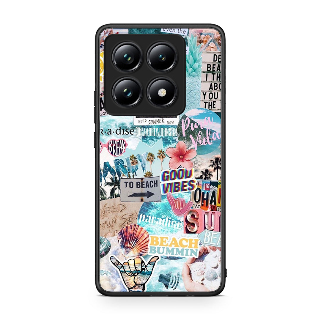 Xiaomi 14T Pro Summer Vibes Θήκη από τη Smartfits με σχέδιο στο πίσω μέρος και μαύρο περίβλημα | Smartphone case with colorful back and black bezels by Smartfits