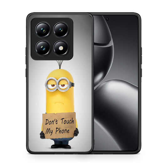 Θήκη Xiaomi 14T Pro Minion Text από τη Smartfits με σχέδιο στο πίσω μέρος και μαύρο περίβλημα | Xiaomi 14T Pro Minion Text case with colorful back and black bezels