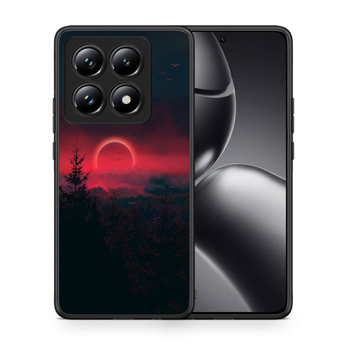 Θήκη Xiaomi 14T Pro Sunset Tropic από τη Smartfits με σχέδιο στο πίσω μέρος και μαύρο περίβλημα | Xiaomi 14T Pro Sunset Tropic case with colorful back and black bezels