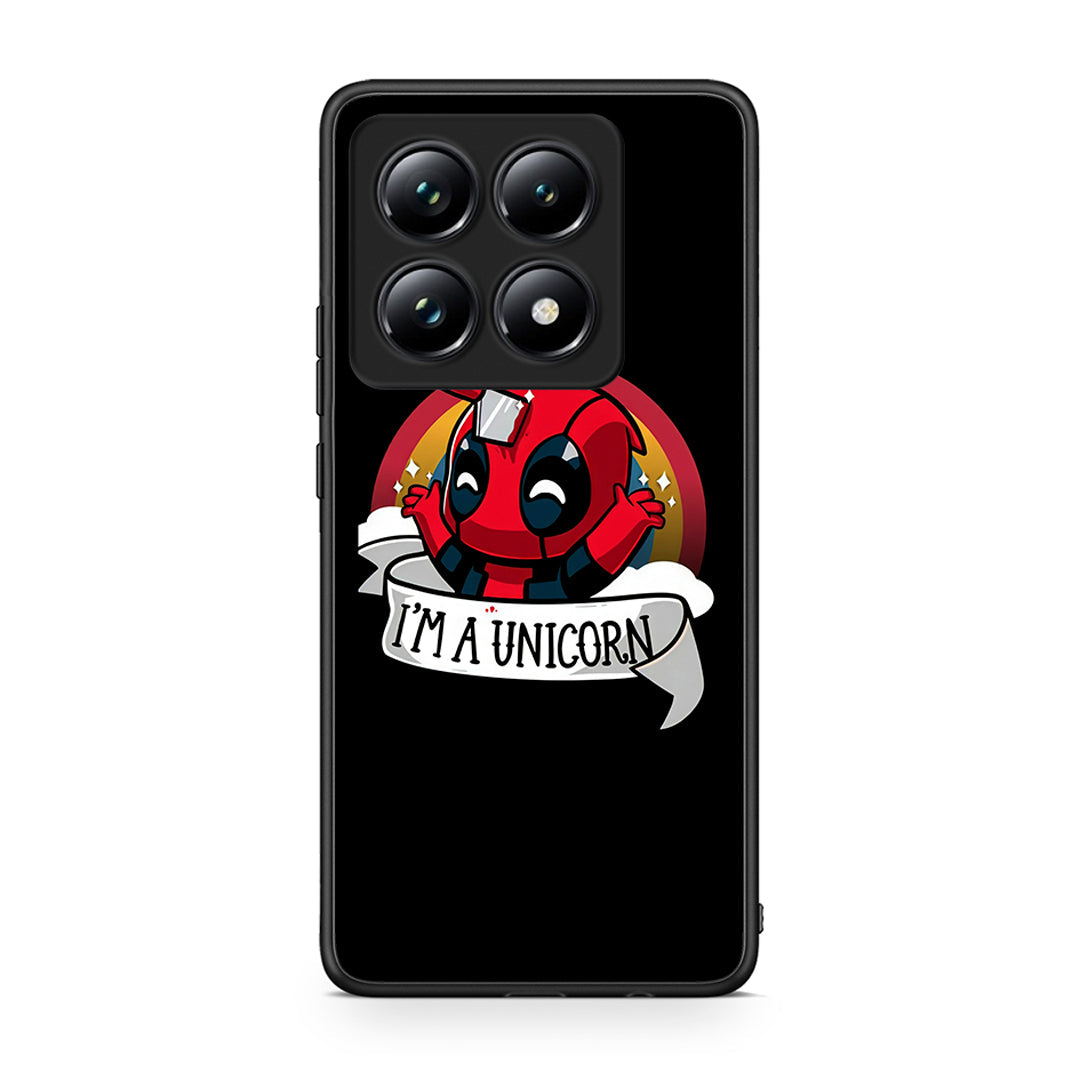 Xiaomi 14T Pro Unicorn Deadpool θήκη από τη Smartfits με σχέδιο στο πίσω μέρος και μαύρο περίβλημα | Smartphone case with colorful back and black bezels by Smartfits