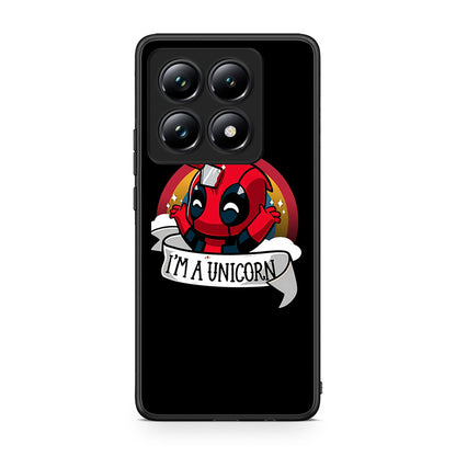 Xiaomi 14T Pro Unicorn Deadpool θήκη από τη Smartfits με σχέδιο στο πίσω μέρος και μαύρο περίβλημα | Smartphone case with colorful back and black bezels by Smartfits