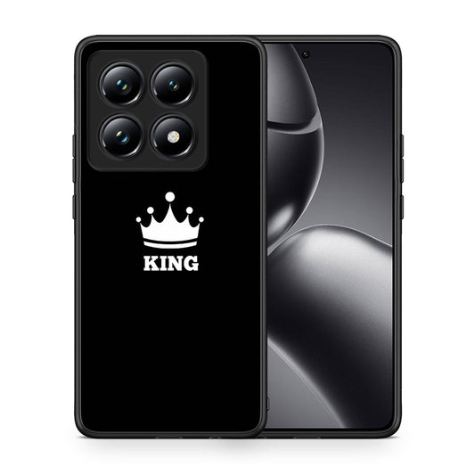 Θήκη Xiaomi 14T Pro King Valentine από τη Smartfits με σχέδιο στο πίσω μέρος και μαύρο περίβλημα | Xiaomi 14T Pro King Valentine case with colorful back and black bezels