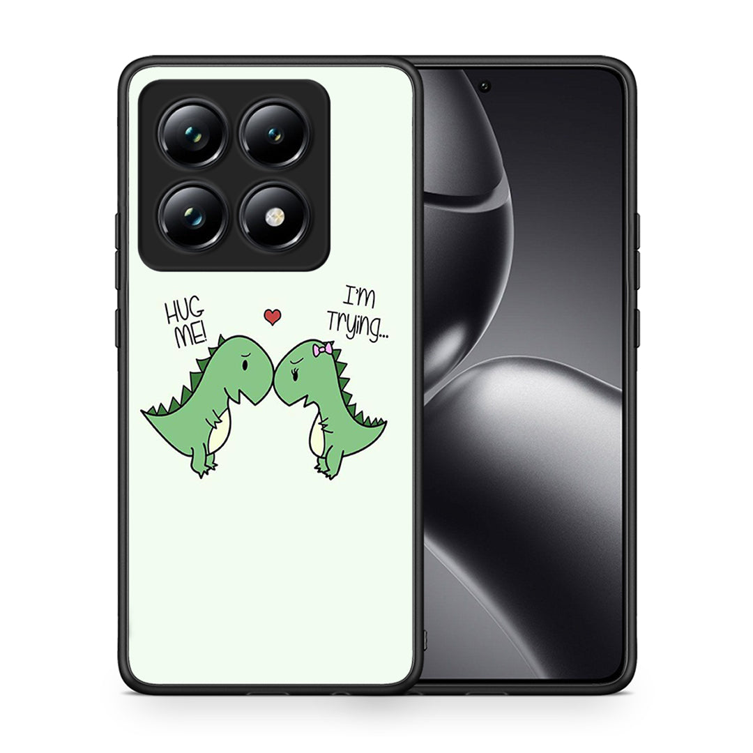 Θήκη Xiaomi 14T Pro Rex Valentine από τη Smartfits με σχέδιο στο πίσω μέρος και μαύρο περίβλημα | Xiaomi 14T Pro Rex Valentine case with colorful back and black bezels