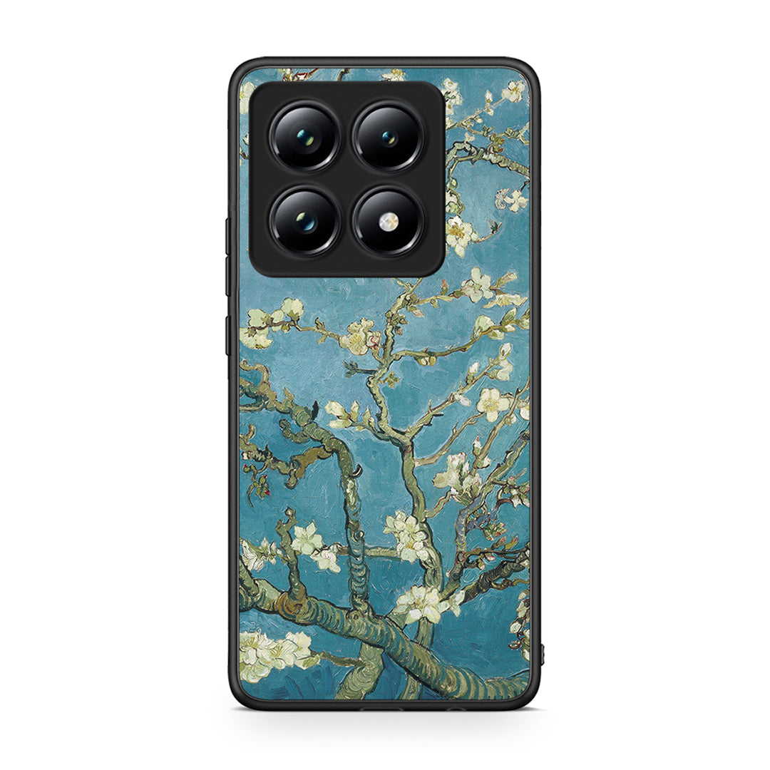 Xiaomi 14T Pro White Blossoms θήκη από τη Smartfits με σχέδιο στο πίσω μέρος και μαύρο περίβλημα | Smartphone case with colorful back and black bezels by Smartfits