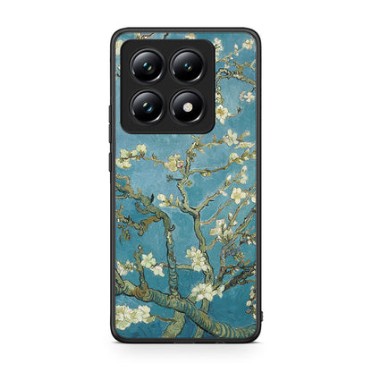 Xiaomi 14T Pro White Blossoms θήκη από τη Smartfits με σχέδιο στο πίσω μέρος και μαύρο περίβλημα | Smartphone case with colorful back and black bezels by Smartfits
