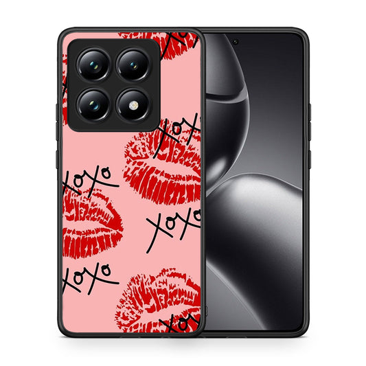 Θήκη Xiaomi 14T Pro XOXO Lips από τη Smartfits με σχέδιο στο πίσω μέρος και μαύρο περίβλημα | Xiaomi 14T Pro XOXO Lips case with colorful back and black bezels