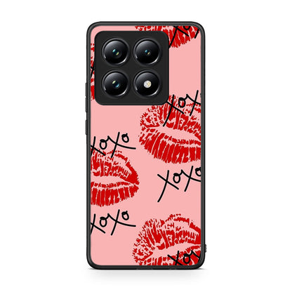 Xiaomi 14T Pro XOXO Lips θήκη από τη Smartfits με σχέδιο στο πίσω μέρος και μαύρο περίβλημα | Smartphone case with colorful back and black bezels by Smartfits