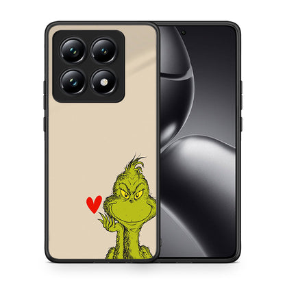 Θήκη Xiaomi 14T Pro Xmas Grinch από τη Smartfits με σχέδιο στο πίσω μέρος και μαύρο περίβλημα | Xiaomi 14T Pro Xmas Grinch case with colorful back and black bezels