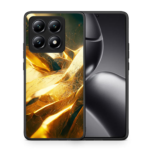 Θήκη Xiaomi 14T Real Gold από τη Smartfits με σχέδιο στο πίσω μέρος και μαύρο περίβλημα | Xiaomi 14T Real Gold case with colorful back and black bezels