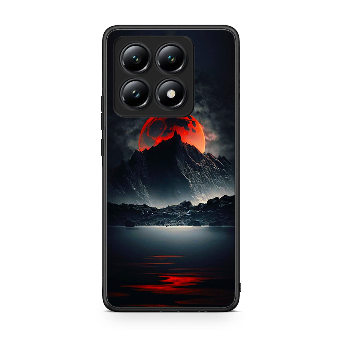 Xiaomi 14T Red Full Moon θήκη από τη Smartfits με σχέδιο στο πίσω μέρος και μαύρο περίβλημα | Smartphone case with colorful back and black bezels by Smartfits