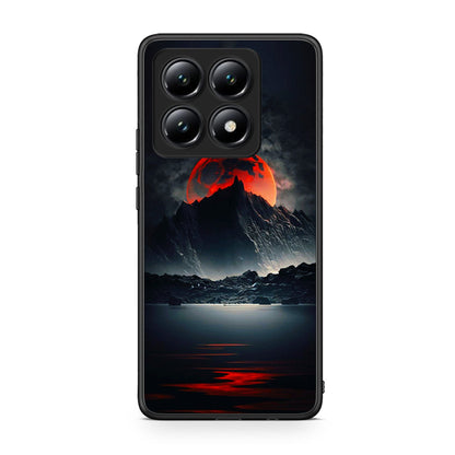 Xiaomi 14T Red Full Moon θήκη από τη Smartfits με σχέδιο στο πίσω μέρος και μαύρο περίβλημα | Smartphone case with colorful back and black bezels by Smartfits