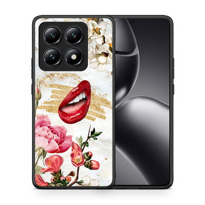 Θήκη Xiaomi 14T Red Lips από τη Smartfits με σχέδιο στο πίσω μέρος και μαύρο περίβλημα | Xiaomi 14T Red Lips case with colorful back and black bezels