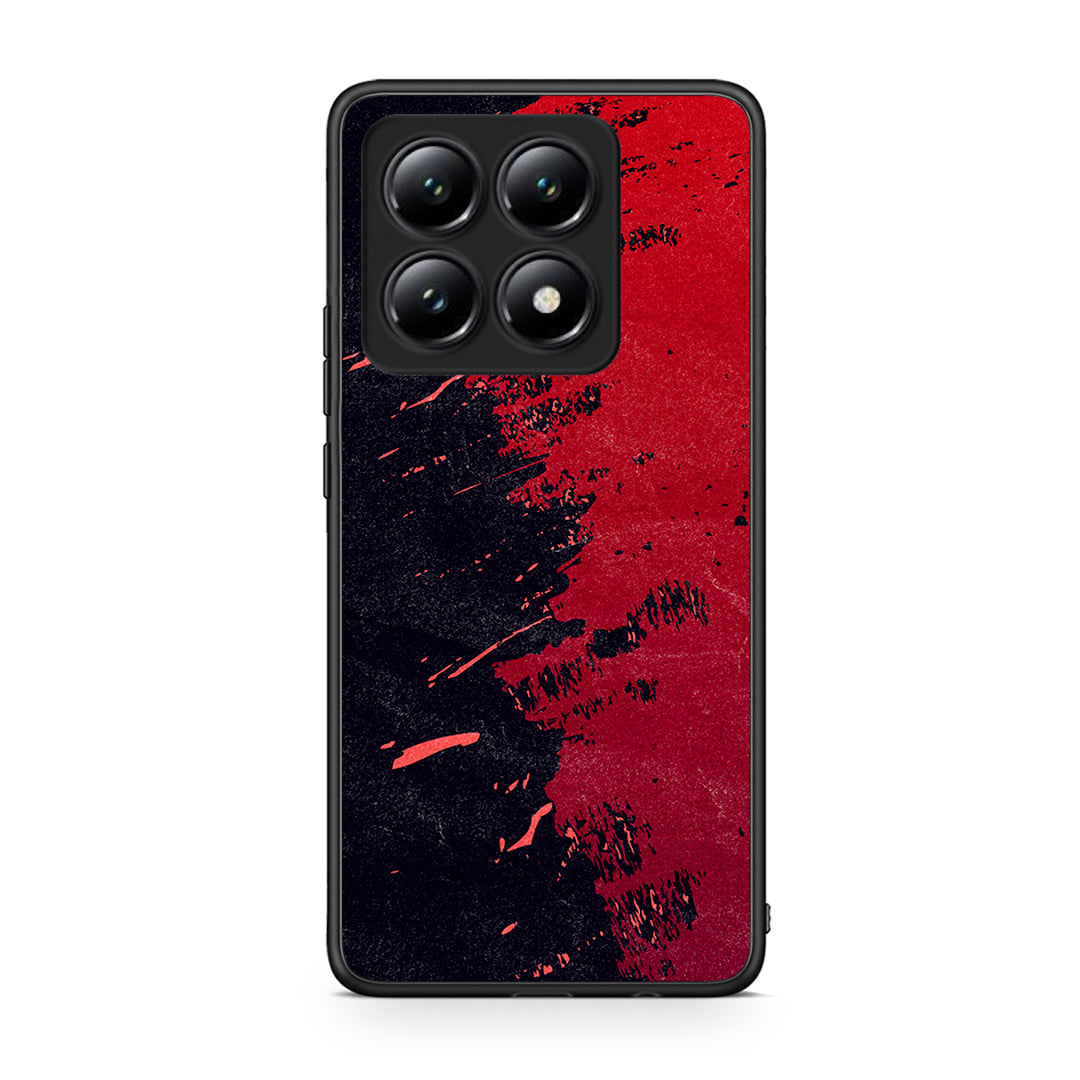 Xiaomi 14T Red Paint Θήκη Αγίου Βαλεντίνου από τη Smartfits με σχέδιο στο πίσω μέρος και μαύρο περίβλημα | Smartphone case with colorful back and black bezels by Smartfits