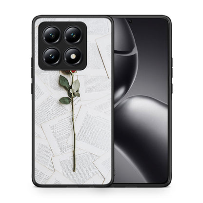 Θήκη Xiaomi 14T Red Rose από τη Smartfits με σχέδιο στο πίσω μέρος και μαύρο περίβλημα | Xiaomi 14T Red Rose case with colorful back and black bezels