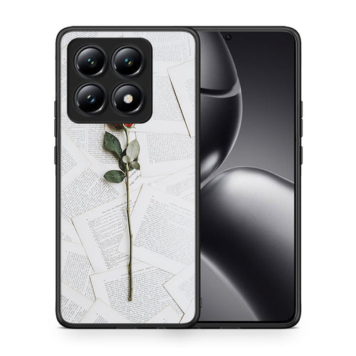 Θήκη Xiaomi 14T Red Rose από τη Smartfits με σχέδιο στο πίσω μέρος και μαύρο περίβλημα | Xiaomi 14T Red Rose case with colorful back and black bezels