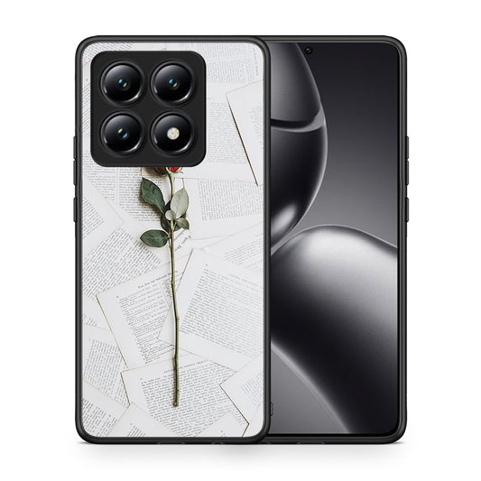 Θήκη Xiaomi 14T Red Rose από τη Smartfits με σχέδιο στο πίσω μέρος και μαύρο περίβλημα | Xiaomi 14T Red Rose case with colorful back and black bezels