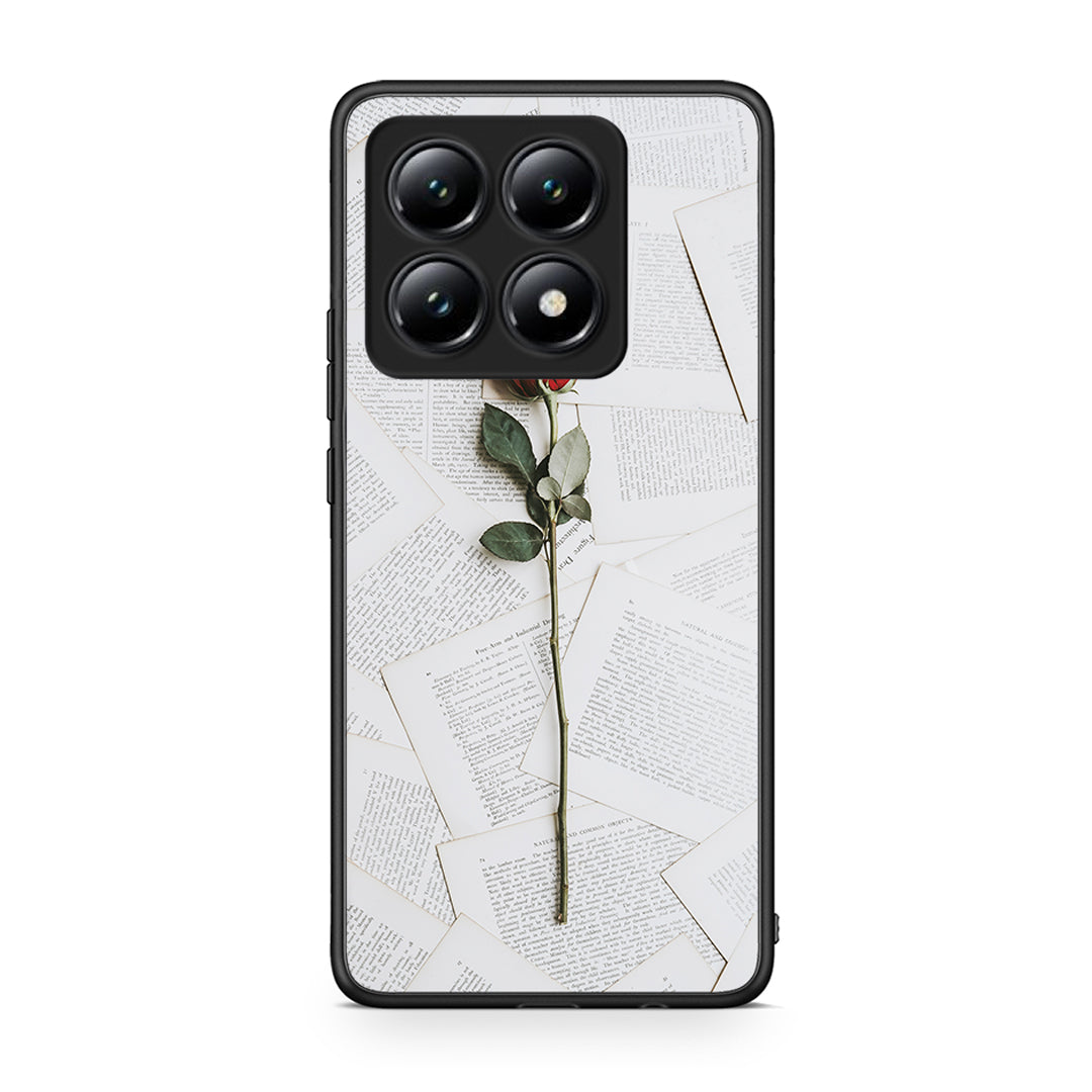 Xiaomi 14T Red Rose θήκη από τη Smartfits με σχέδιο στο πίσω μέρος και μαύρο περίβλημα | Smartphone case with colorful back and black bezels by Smartfits