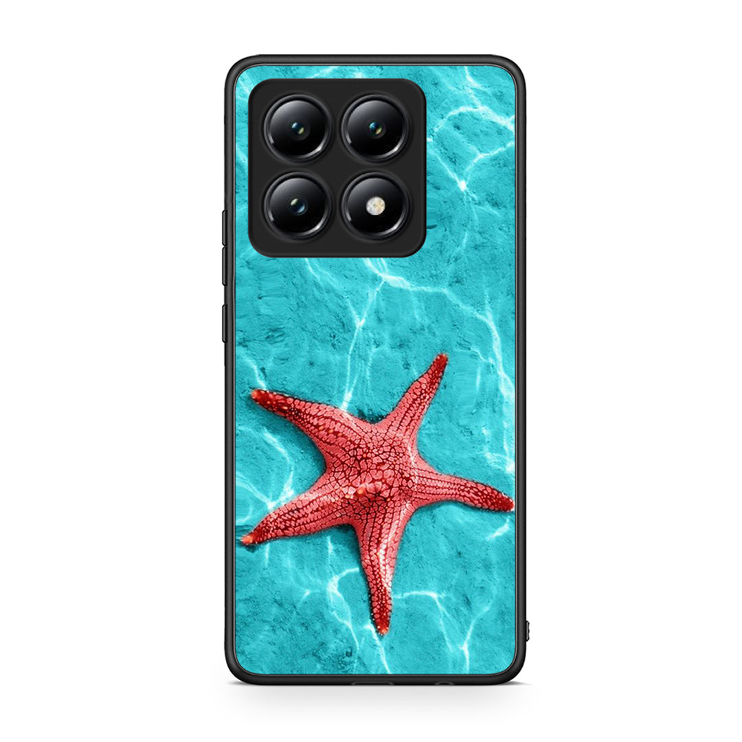 Xiaomi 14T Red Starfish Θήκη από τη Smartfits με σχέδιο στο πίσω μέρος και μαύρο περίβλημα | Smartphone case with colorful back and black bezels by Smartfits