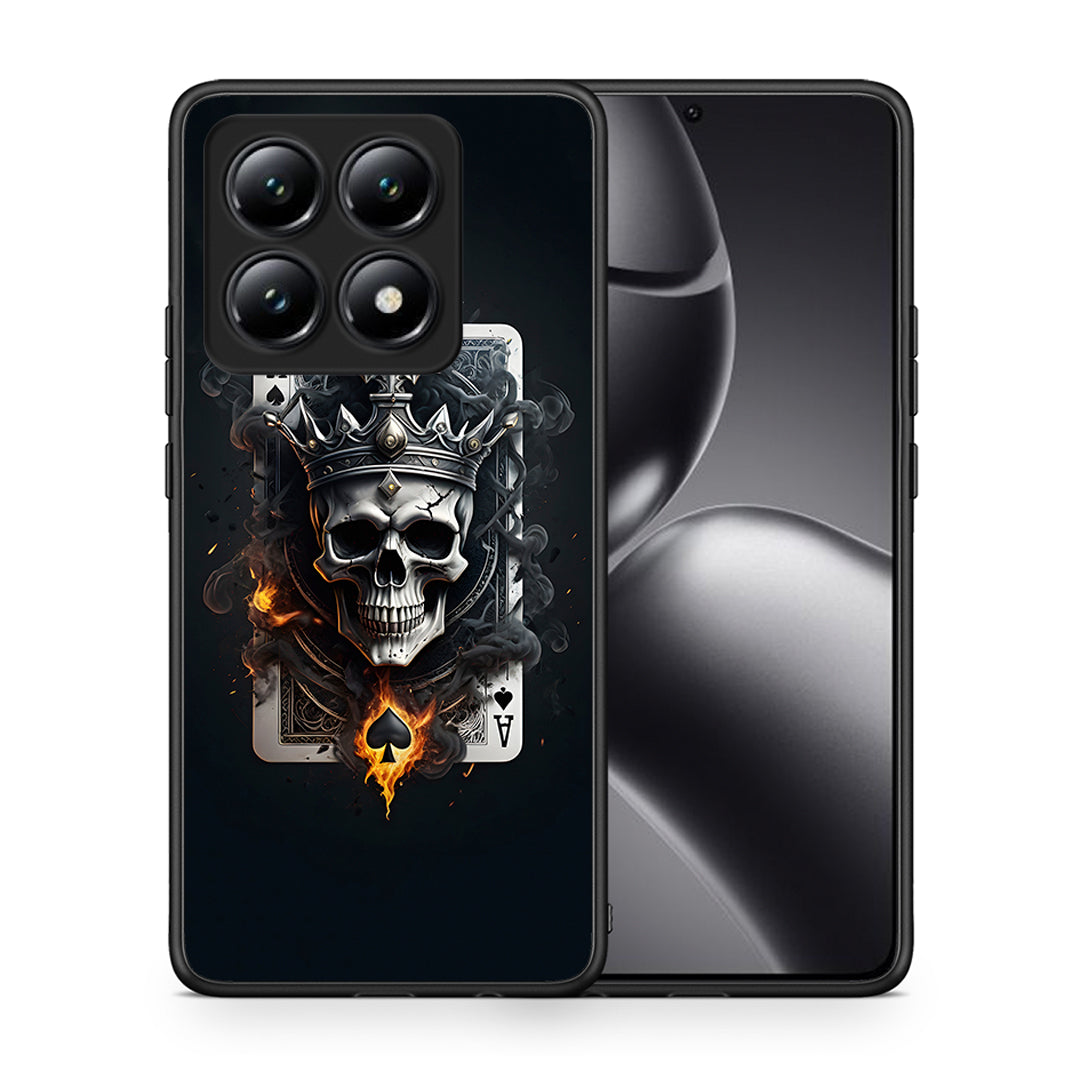 Θήκη Xiaomi 14T Skull King Ace από τη Smartfits με σχέδιο στο πίσω μέρος και μαύρο περίβλημα | Xiaomi 14T Skull King Ace case with colorful back and black bezels