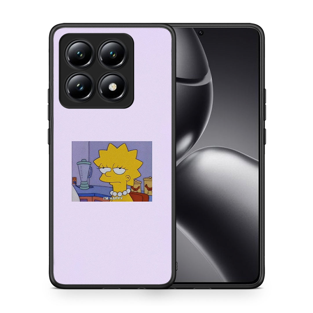 Θήκη Xiaomi 14T So Happy από τη Smartfits με σχέδιο στο πίσω μέρος και μαύρο περίβλημα | Xiaomi 14T So Happy case with colorful back and black bezels