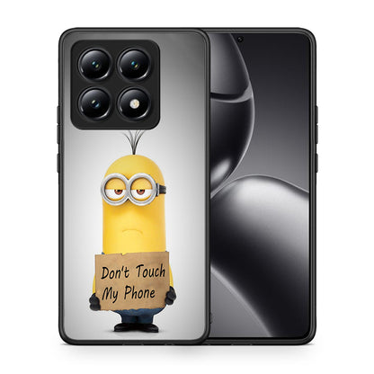 Θήκη Xiaomi 14T Minion Text από τη Smartfits με σχέδιο στο πίσω μέρος και μαύρο περίβλημα | Xiaomi 14T Minion Text case with colorful back and black bezels