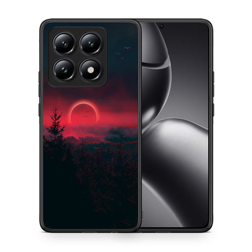 Θήκη Xiaomi 14T Sunset Tropic από τη Smartfits με σχέδιο στο πίσω μέρος και μαύρο περίβλημα | Xiaomi 14T Sunset Tropic case with colorful back and black bezels