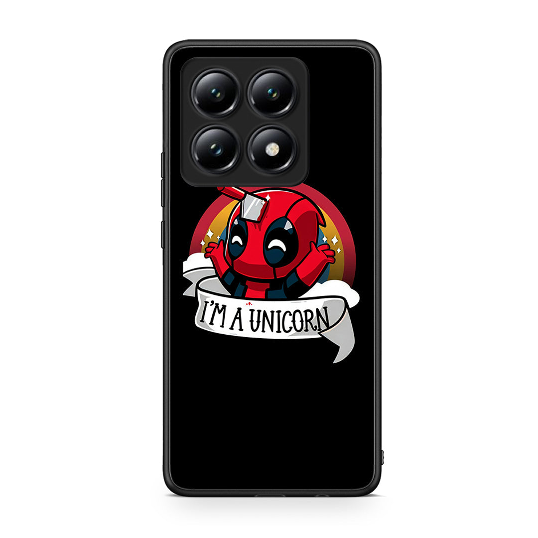 Xiaomi 14T Unicorn Deadpool θήκη από τη Smartfits με σχέδιο στο πίσω μέρος και μαύρο περίβλημα | Smartphone case with colorful back and black bezels by Smartfits