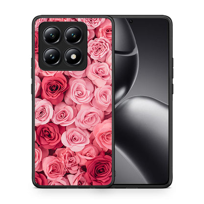 Θήκη Xiaomi 14T RoseGarden Valentine από τη Smartfits με σχέδιο στο πίσω μέρος και μαύρο περίβλημα | Xiaomi 14T RoseGarden Valentine case with colorful back and black bezels