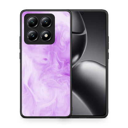Θήκη Xiaomi 14T Lavender Watercolor από τη Smartfits με σχέδιο στο πίσω μέρος και μαύρο περίβλημα | Xiaomi 14T Lavender Watercolor case with colorful back and black bezels