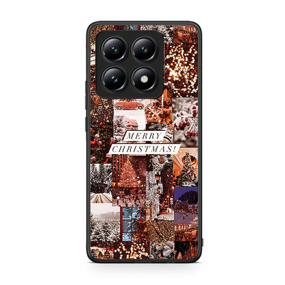 Xiaomi 14T Xmas Collage θήκη από τη Smartfits με σχέδιο στο πίσω μέρος και μαύρο περίβλημα | Smartphone case with colorful back and black bezels by Smartfits