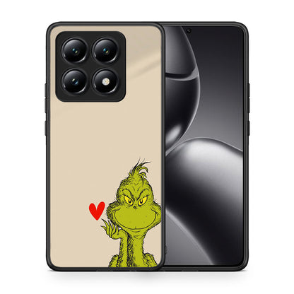 Θήκη Xiaomi 14T Xmas Grinch από τη Smartfits με σχέδιο στο πίσω μέρος και μαύρο περίβλημα | Xiaomi 14T Xmas Grinch case with colorful back and black bezels