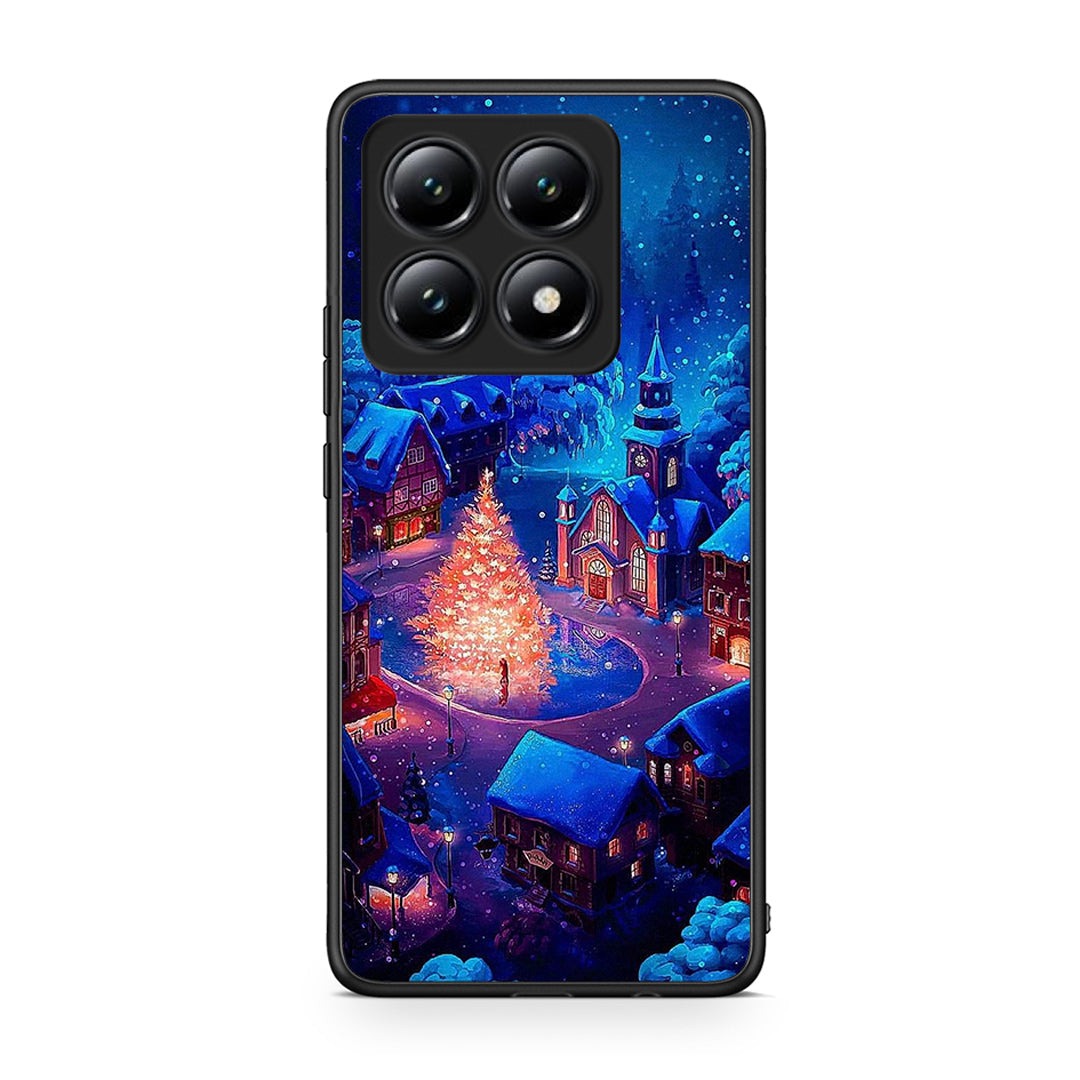 Xiaomi 14T Xmas Village θήκη από τη Smartfits με σχέδιο στο πίσω μέρος και μαύρο περίβλημα | Smartphone case with colorful back and black bezels by Smartfits