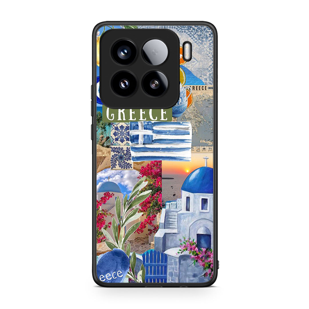 Xiaomi 15 All Greek Θήκη από τη Smartfits με σχέδιο στο πίσω μέρος και μαύρο περίβλημα | Smartphone case with colorful back and black bezels by Smartfits