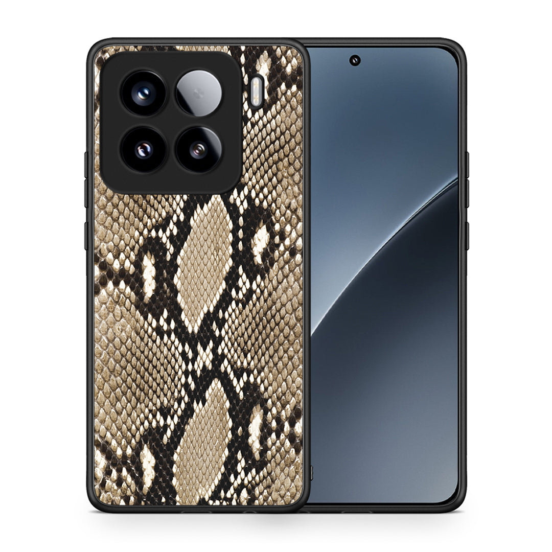 Θήκη Xiaomi 15 Fashion Snake Animal από τη Smartfits με σχέδιο στο πίσω μέρος και μαύρο περίβλημα | Xiaomi 15 Fashion Snake Animal case with colorful back and black bezels